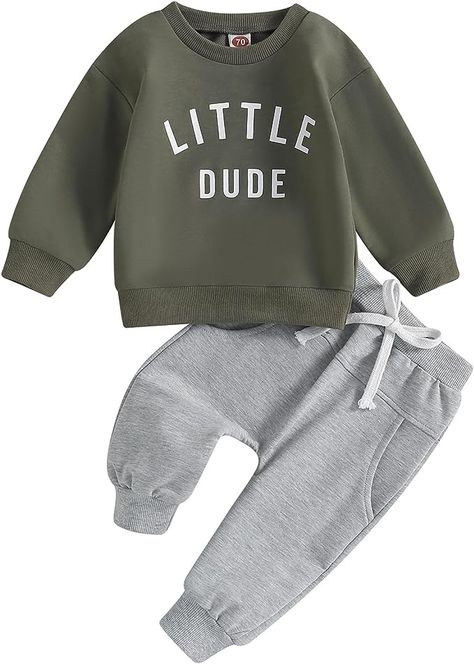 Baby Boy Fall Outfits, Newborn Pants, Boys Fall Outfits, Set Outfits, Neue Outfits, Pant Sets, Sweatpants Set, Pant Length, Outfits Winter