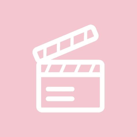 Movie Icon Aesthetic Logo, Imovie Apple Icon, Pink Movie Icon, Pink Be Real Icon, Movie Icon Pink, Video Icon Aesthetic, Pink Movie Aesthetic, Movie Icon Logo, Movie App Icon