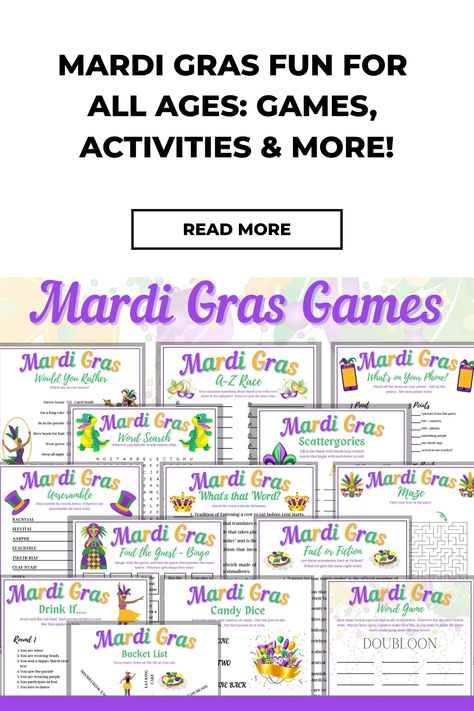 Mardi Gras Fun for All Ages: Games, Activities & More! Mardi Gras Theme Party Games, Mardi Gras Games For Seniors, Mardi Gras Games, Mardi Gras Bingo Free Printable, Mardi Gras Activities For Kids, Mardi Gras Classroom Activities, Games For Seniors, Preschool Scavenger Hunt, Mardi Gras Activities