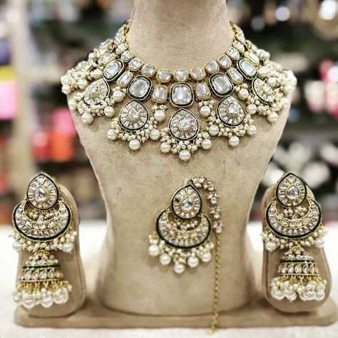 Necklace Set Indian Bridal Jewelry, Kundan Choker Necklace, Wedding Jewelry Sets Bridal Jewellery, Kundan Jewellery Bridal, Indian Wedding Jewelry Sets, Kundan Jewellery Set, Fancy Jewelry Necklace, Necklace Set Indian, Kundan Choker