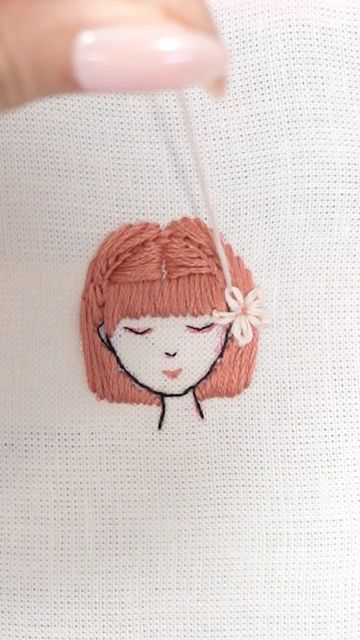 Curly Hair Embroidery, Hair Embroidery, Embroidery Hair, Sarah Campbell, Thread Art, January 9, Design Embroidery, Crazy Quilts, Embroidery Projects