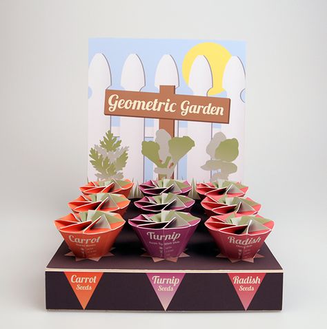 Geometric Garden Seed Packaging by Brandon Winn, via Behance. I really love this idea and overall display of the products as a whole and the clean look individually and together. Seeds Packaging Design, Seed Packaging Design, Seeds Packaging, Geometric Garden, Vegetable Packaging, Japanese Packaging, Seed Packaging, Carrot Seeds, Vegetable Seeds