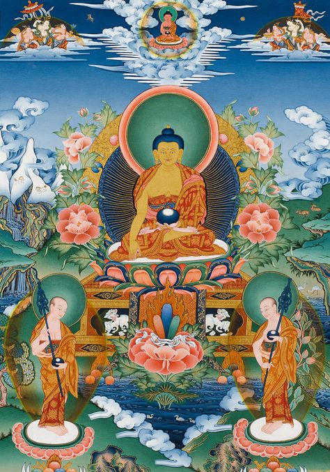 Thangka Painting Of Sikkim, Sikkim Culture Art, Thanka Art, Indian Buddha, Buddhist Thangka, Buddhist Mandala, Buddhist Artwork, Buddhist Iconography, Tibet Art