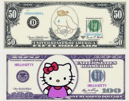 Cinnamoroll Money, Cinnamoroll Money Printable, Paper Doll Sanrio Cinnamoroll, Cinnamoroll Papercraft, Hello Kitty Money, Hello Kitty Stickers, Money Stickers, Monopoly Money, Paper Doll Printable Templates