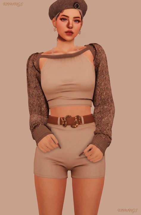 (99+) RIMINGS on Tumblr Snake Belt, Bolero Cardigan, Normal Map, Cardigan Top, Full Body, Sims 4, On Tumblr, Map, Mesh