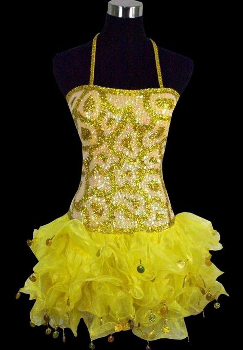 Yellow  Yellow Yellow :) Skirt Layers, Ballroom Competition Dress, Latin Costume, Dancesport Dresses, Ballroom Competition, Latin Ballroom Dresses, Latin Dresses, Ballroom Dresses, Large Sequins