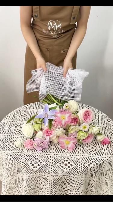 Difficulty: Easy

how to wrap a bouquet like a florist?


 • flower wrapping paper
 • flower wrapping mesh
 • florist ribbon Bridal Bouquet Packaging, How To Wrap Flowers Like A Florist, Wrap Flowers In Paper, Bouquet Wrapping Tutorial, Wrap A Bouquet, Graduation Flowers Bouquet, Hijab Bouquet, Pipe Flower, Floral Packaging