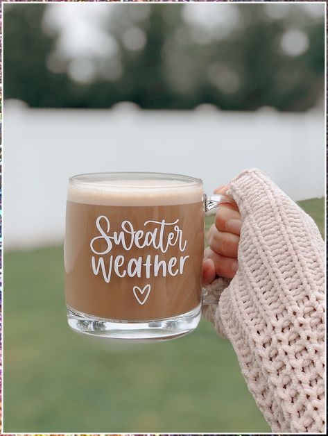 Coffee Cup - Are you prepared to find your solution? Click to visit Amazon.com to meet your desires. Clear Coffee Mugs, Winter Mug, Holiday Mug, Cute Coffee Mugs, Glass Coffee Mugs, Diy Cricut, Glass Mug, Autumn Coffee, Cute Cups