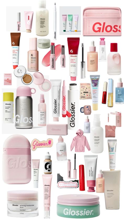 Glossier Glossier Tinted Moisturizer, Glossier Collection, Glossier Perfume, Preppy Guide, Glossier Packaging, Unrealistic Wishlist, Preppy Makeup, Foundation Swatches, Beauty Branding