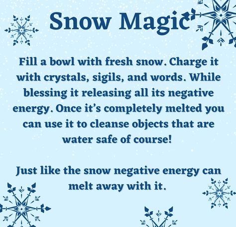 Snow Magic Spells, Make It Snow Spell, Drawing Sigils, Witch Studying, Elemental Magick, Snow Magic, Ice Witch, Snow Dance, Personal Philosophy