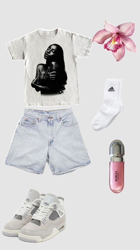 Outfit Ideas For School Layout, How To Style Basketball Shorts, Outfit Layout Ideas, Y2k Style Outfits, Cute Easy Outfits For School, Street Style Outfits Casual, Outfit Layouts, Clothing Business, School Fit