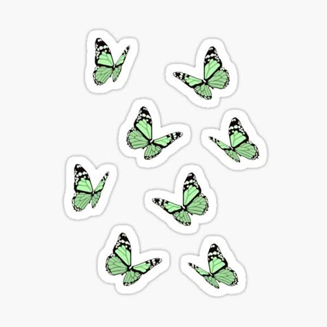 Green Stickers | Redbubble Journal Png, Green Stickers, Green Butterflies, Colors Aesthetic, Anime Journal, Butterfly Printable, Green Sticker, Nature Stickers, Overlays Transparent