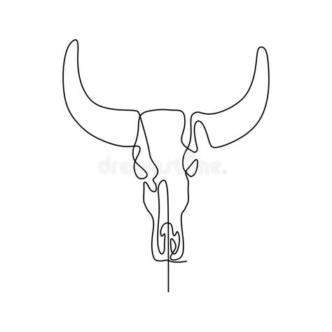 Continues line drawing of cow head vector illustration One Line Cow Tattoo, Pig Vector Illustration, Western Line Drawing, Cow Skull Outline, Cow Outline Tattoo, Cow Head Tattoo, Cowboy Line Art, Drawing Of Cow, Cow Line Drawing