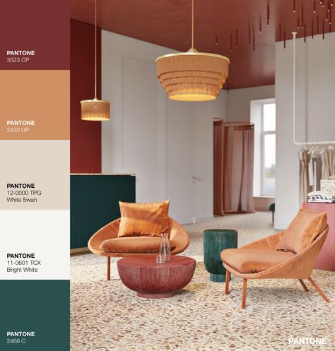 Restaurant Interior Paint Colors, Hotel Colour Palette, Cafe Color Palette Interiors, Hotel Color Scheme, Cafe Colour Palette, Pantone Color Schemes, Coffee Shop Color Palette, Hotel Color Palette, Cafe Color Palette