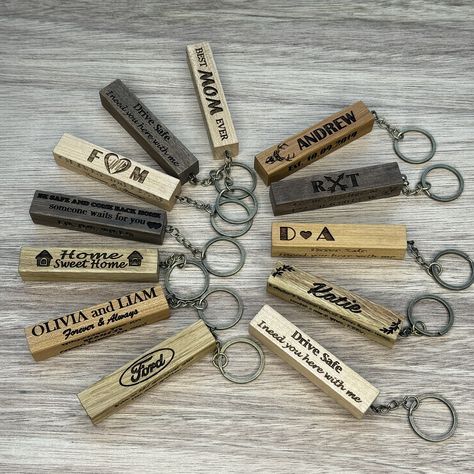 Natural Wood Crafts, New Car Gift, Bar Key, Bar Keychain, Wood Keychain, Wooden Keychain, Car Gift, Personalized Gifts For Men, Tacoma Wa