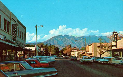 Upland, California, 1965 California 1960s, Upland California, Rancho Cucamonga, City Of Angels, Famous Places, Huntington Beach, Street Scenes, Back In The Day, Small Towns