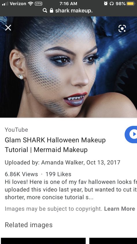 Shark Makeup, Shark Halloween, Mermaid Vibes, Halloween Makeup Tutorial, Male Makeup, Hammerhead Shark, Stage Makeup, Finding Nemo, Fish Scales