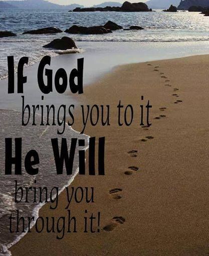 if god brings you to it he will bring you through it - Google Search Positive Things, Encouraging Quotes, Religious Quotes, Spiritual Inspiration, Faith In God, Words Of Encouragement, God Is Good, Inspirational Quote, Faith Quotes