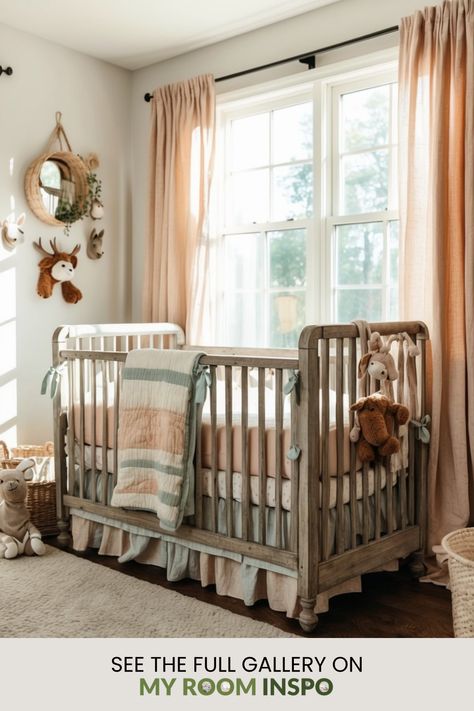 Cozy farmhouse nursery ideas featuring soft colors, rustic furniture, and charming decor to inspire your baby room design. Farmhouse Nursery Ideas, Crib Ideas, Wood Crib, Perfect Nursery, Farmhouse Nursery, Creative Storage Solutions, Beautiful Farmhouse, Creative Storage, Cozy Farmhouse