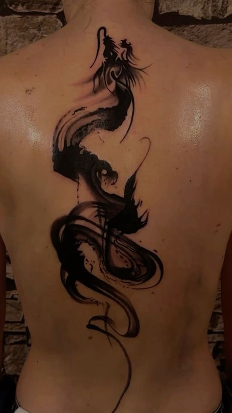 Big Dragon Tattoo, Big Cover Up Tattoos, Dragon Tattoo Back, Tattoo Fe, Protection Tattoo, Masculine Tattoos, Body Tattoo Design, Dragon Sleeve, Dragon Tattoo Art