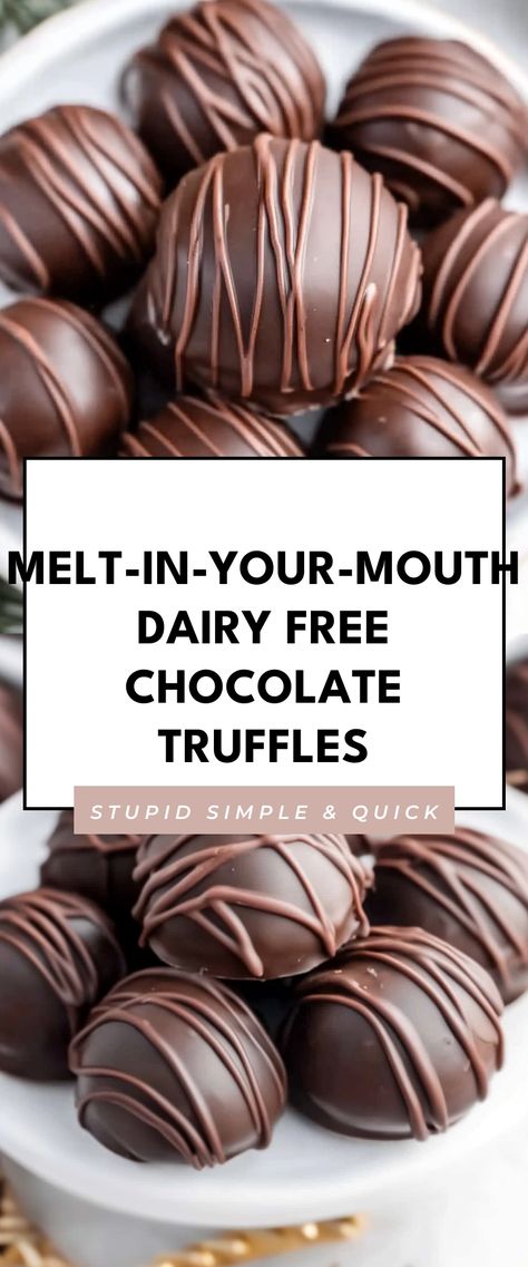 Image for Melt-in-Your-Mouth Dairy Free Chocolate Truffles Dairy Free Truffles, Healthy Candy Recipes, Gluten Free Truffles, Clematis Varieties, Healthy Candy, Truffles Recipe, Truffle Recipe Chocolate, Truffle Recipe, Dairy Free Chocolate