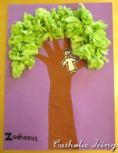 zacchaeus in a tree- bible craft for preschoolers St Zita, Preschool Bible Activities, Toddler Bible, Sunday School Projects, Craft For Preschoolers, Preschool Bible Lessons, Children's Church Crafts, Bible Story Crafts, Sunday School Kids