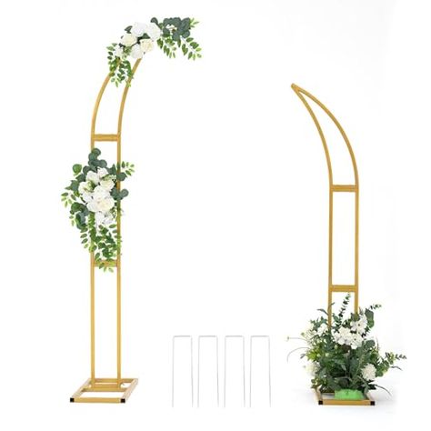 Wedding Arches Indoor, Curved Wedding Arch, Half Moon Wedding Arch, Moon Wedding Arch, Arch Backdrop Stand, Wedding Arch Backdrop, Metal Arbor, Arch Frame, Moon Wedding