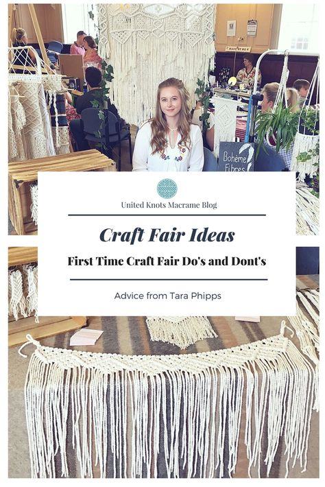 Macrame Business, Craft Fair Ideas, Time Craft, Free Macrame Patterns, Macrame Wall Hangings, Card Machine, Fair Display, Macrame Supplies, Craft Fair Displays