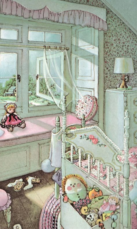 Vivid memories of this picture from reading My Goodnight Book: pictures by Eloise Wilkin to my children! Eloise Wilkin Illustrations, Eloise Wilkin, 동화 삽화, Golden Books, Childrens Books Illustrations, Children's Book Illustrations, Little Golden Books, Dessin Adorable, Vintage Children's Books