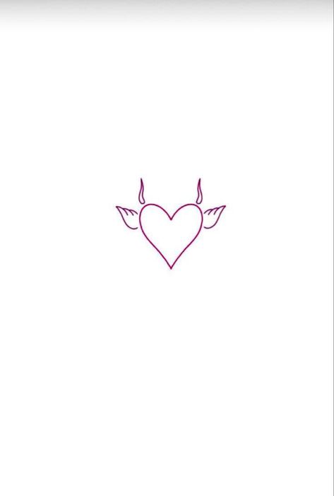 Small Cupid Tattoo, Small Shoulder Tattoo, Self Made Tattoo, Evil Heart, Wörter Tattoos, Small Shoulder Tattoos, Petite Tattoos, Heart Tattoo Designs, Tattoo Apprentice