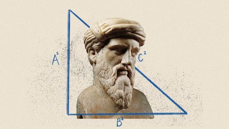 From Communing with Animals to Obsessive Bean Hatred, Pythagoras Was One Weird Dude Math Pythagoras, Pythagoras Picture, Pythagoras Theorem Notes, Pythagoras Theorem, Pythagorean Theorem Spiral Art, Pythagoras Quotes, Ancient Jews, Eric B And Rakim, Famous Philosophers