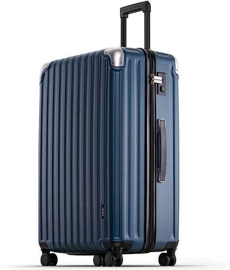 Amazon.com: LEVEL8 Grace Luggage, 28” Hardside Suitcase, ABS+PC Harshell Spinner Luggage with TSA Lock, Spinner Wheels - Blue, 28 Inch : Clothing, Shoes & Jewelry Cabin Luggage, Spinner Luggage, Combination Locks, Carry On Suitcase, Hand Luggage, Carry On Luggage, Travel Luggage, Shoes Jewelry, Carry On