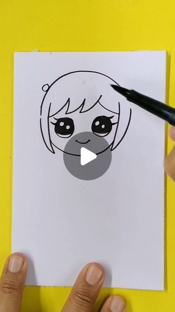 Easy Art | Dibujos Faciles a Lapiz | Dibujo 3D on Instagram: "Como Dibujar Una Chica Kawaii - Dibujo Facil
 #dibujosfaciles #reels #arte #art" Easy Art, On Instagram, Instagram, Art, Kawaii