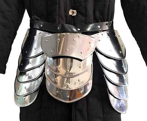 NauticalMart Warrior Tassets - Steel Upper Leg Armor Plated Steel Waist Belt Medieval Knight Thigh Armor Cosplay Combat LARP Armour Halloween Costume Thigh Armor, Leg Armor, Steel Armor, Armor Cosplay, Medieval Decor, Armor Plate, Larp Armor, Knight Armor, Medieval Armor