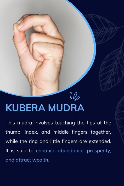 Mudras For Wealth, Mudra To Attract Money, Mudra For Abundance, Mudra For Manifestation, Hand Mudras Meaning, Wealth Mudra, Abundance Mudra, Money Mudra, Kuber Mudra