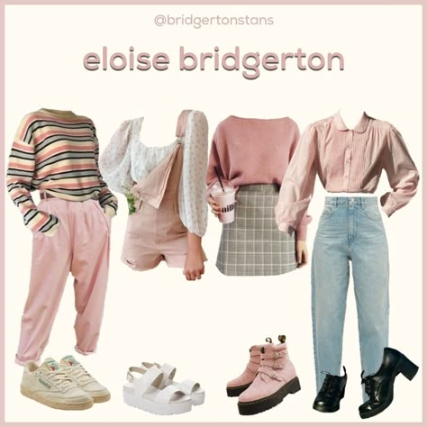 Bridgeton Inspired Outfits, Modern Princess Aesthetic Outfit Casual, Girly 80s Outfits, Casual Royalcore Outfits, Edgy Pastel Outfits, Bridgerton Aesthetic Outfits, Bridgerton Outfits Inspired, Bridgerton Inspired Outfits, Romantic Academia Outfits