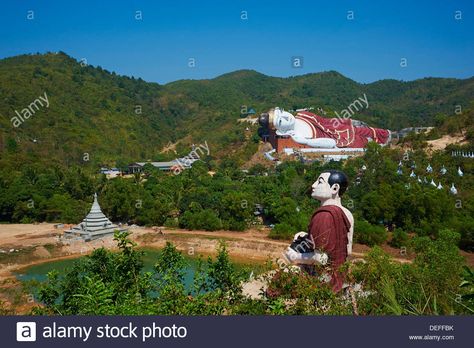 Mawlamyine (Moulmein), Mon State, Myanmar (Burma), Asia - Mon State, Mawlamyine, Sleeping Buddha, Lonely Planet, Personal Marketing, Nirvana, Image Gallery, Myanmar, Photographic Print