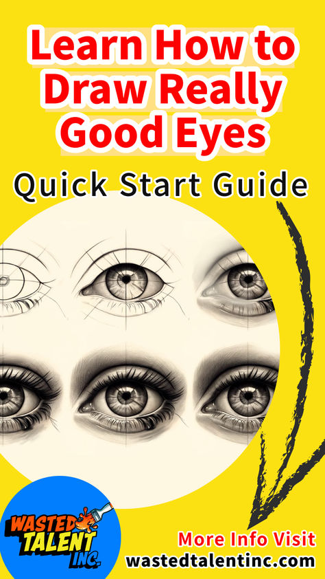 This pin will take the reader to an article that will teach you How To Draw Really Good Eyes Really Fast with this quick start guide that is just 6 steps long and a quick read | How To Draw Eyes Step By Step | How To Draw Eyes Easy | Eye Drawing | Eye Drawing Tutorials | Eye Drawing Easy | Eye Drawing Realistic | Eye Drawing Reference | Eye Drawing Steps for Beginners | Steps To Drawing An Eye | Realistic Eye Drawing Steps | Wasted Talent Inc | WastedTalentInc | Wasted Talent Drawing Steps For Beginners, Eye Drawing Steps, Realistic Eye Drawing Step By Step, Human Eye Drawing Step By Step, Eye Pupil Drawing Tutorial, Draw Eyes Easy, Eye Drawing Realistic, Draw Eyes Step By Step, Eye Drawing Easy