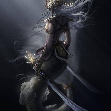 Krieger Meerjungfrau Warrior Mermaid, Mermaid Warrior, Mermaid Poster, Character Design Challenge, Mermaid Pictures, Mermaid Tale, Mermaids And Mermen, The Warrior, Design Challenge