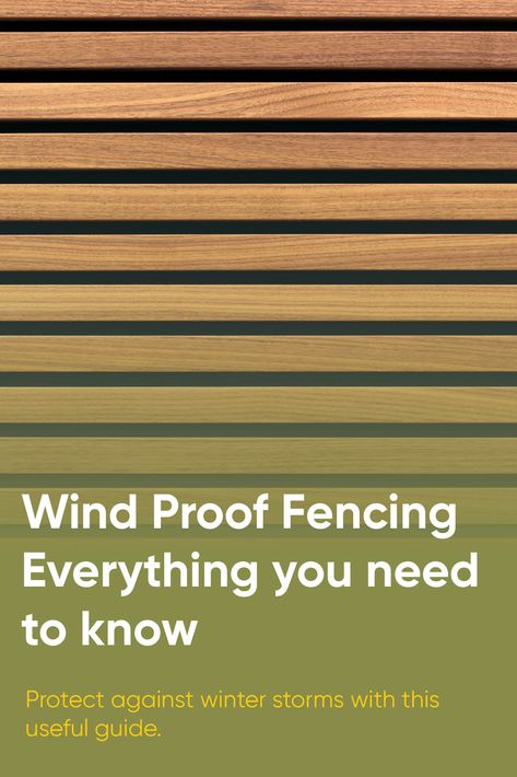 Prevent winter storm damage by using wind proof fencing. This useful guide tells you how prepare fences for windy weather. Windbreaks For Gardens, Wind Break Fence Ideas, Snow Fence, Wind Blocking, Diy Privacy Fence, Wind Break, Windy Weather, Garden Privacy, Types Of Fences