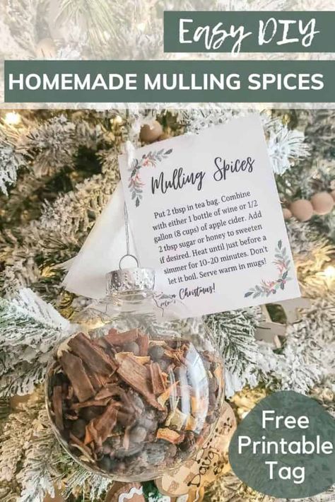 Mulling Spices Gift Tag, Mulled Cider Gift, Spice Mix Gift, Mulling Spices Gift, Mulled Wine Gift, Mulled Cider Recipe, Homemade Potpourri, Easy Gift Idea, Jar Meals