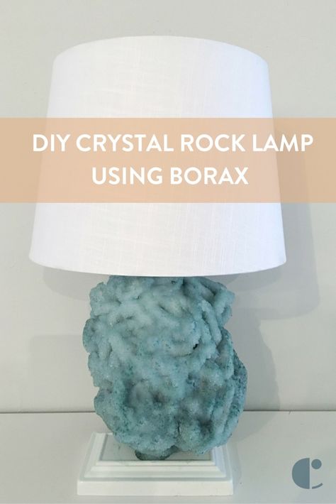 Crystal Borax Diy, Borax Crystals Diy Ideas, Rock Oil Lamp Diy, How To Make Borax Crystals, How To Grow Borax Crystals, Borax Crystals Diy, Lamps Diy, Rock Lamp, Diy Resin Crystals