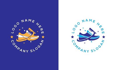 Vector shoe cleaning logo design | Premium Vector #Freepik #vector #home #protection #water #man Cleaning Logo Design, Clean Logo Design, Shoe Cleaning, Lich King, Logo Process, Cleaning Logo, Home Protection, Company Slogans, Commercial Cleaning