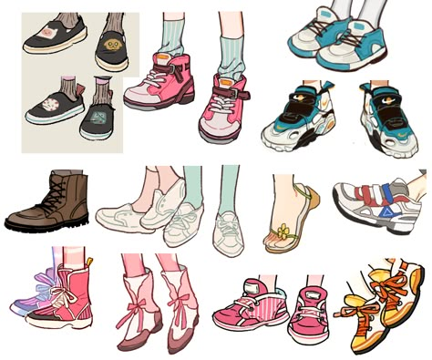 RJ (@Firehouselight) | Twitter Shoe Reference, Shoes Reference, Drawing Shoes, Drawing Ideas Creative, Shoes Drawing, Clothing Reference, Small Drawings, Clothes Reference, Art Help