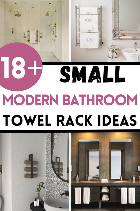 Explore these sleek towel rack ideas that are perfect for a small modern bathroom! From wall-mounted racks to compact hooks, these small modern bathroom rack ideas keep towels organized and add a touch of style without taking up much space. Towel Rack Bedroom Ideas, Bathroom Towel Rails Ideas, Bathroom Towel Rod Placement, Bath Towels Display Hanging Bathroom, Where To Put Hand Towel In Bathroom, Hand Towel Holder Ideas Bathroom Counter, Hand Towel Storage Ideas, Towel Rack Placement In Bathroom, Bathroom Rack Ideas