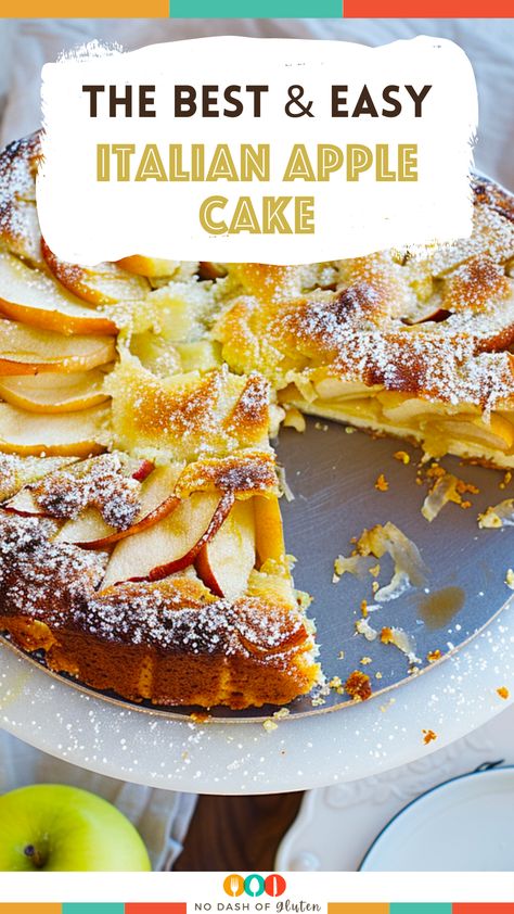 Apple Olive Oil Cake Recipe, Olive Oil Apple Cake, Italian Apple Cake Recipe, Fall Italian Desserts, Italian Cake Recipes, Authentic Italian Desserts, Apple Cake Recipe Easy, Italian Baking, Recipe Using Apples