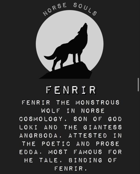 Fenrir the monstrous wolf in norse cosmology, son of god Loki and the giantess Angrboda. Fenrir Altar, Fenrir Norse Mythology, Norse Fenrir, Fenris Wolf, Wolf God, Loki Son, Story Concepts, Norse Paganism, W.i.t.c.h Art