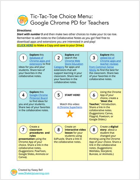 Learning Menus/Choice Boards.  Samples of learning menus that allow students choice in how they represent their learning through more than one medium. Instructional Coaching Tools, Remote Teaching, Differentiated Learning, Literacy Coaching, Professional Development For Teachers, School Leadership, Choice Boards, Instructional Technology, Instructional Coaching