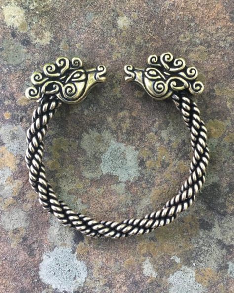 Celtic Stag, Celtic Torc, Deer Bracelet, Horns Decor, Arm Ring, Beard Beads, Totem Animal, Celtic Traditions, Horse Bracelet