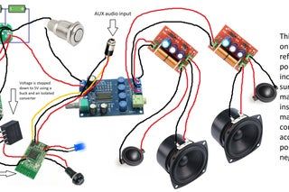 Speaker Wiring Diagram, Bluetooth Speakers Diy, Diy Boombox, Diy Bluetooth Speaker, Speaker Plans, Diy Amplifier, Speaker Projects, Speaker Box Design, Electronic Circuit Projects